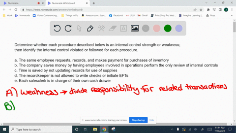 determine-whether-each-procedure-described-below-is-an-internal-control-strength-or-weakness-then-identify-the-internal-control-violated-or-followed-for-each-procedure-a-the-same-employee-re-47954