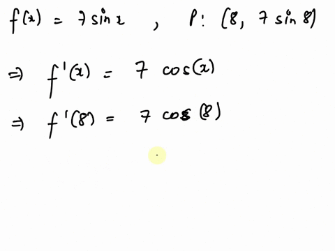 find-the-equation-of-the-tangent-line-tto-the-graph-of-f-x-tsinx-at-the-given-point-8_-7sin8-63672