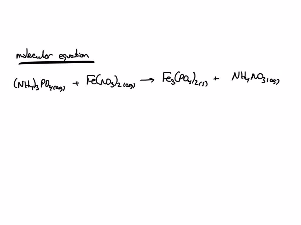 SOLVED: Which of the following equations best represents the balanced ...