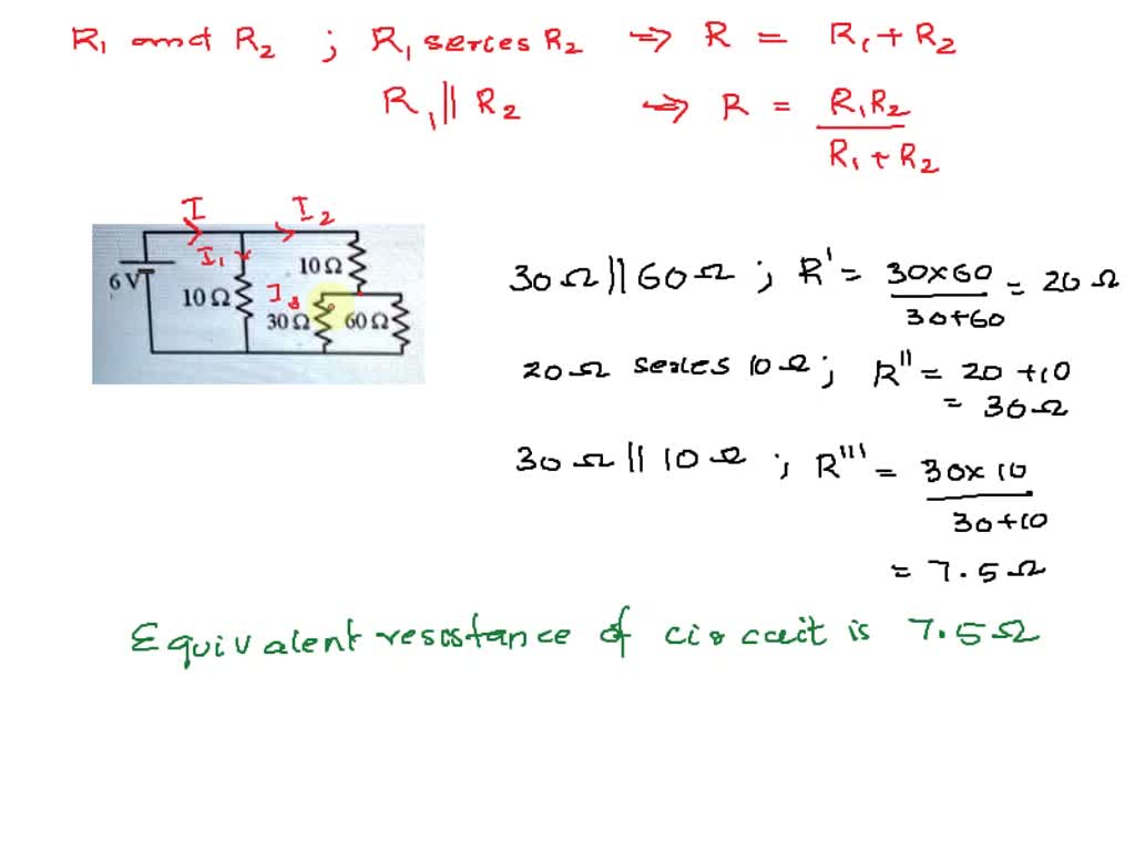 SOLVED (3) Four resistors and 6V battery are arranged as shown in the