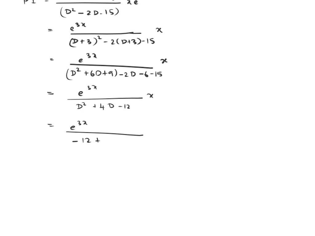 Solved Find The General Solution To The Non Homogeneous Differential Equation 2y Y Ce X