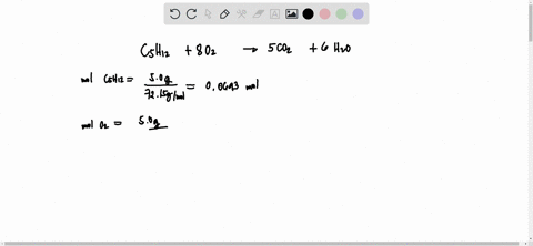 the-reaction-of-50-mathrmg-of-pentane-leftmathrmc_5-mathrmh_12right-with-50-mathrmg-of-oxygen-gas-pr-42827