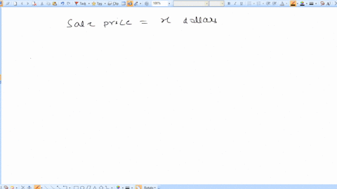 write-a-mathematical-expression-for-the-quantity-described-verbally-the-sale-price-of-an-item-marked-x-dollarsif-35-is-discounted-from-the-market-price-simplify-your-answer-use-integers-or-d-31451
