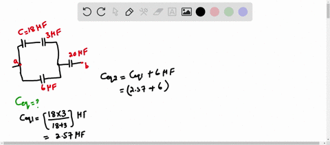 four-capacitors-are-connected-as-shown-in-the-figure-below-let-c-180-f-a-circuit-consists-of-four-capacitors-it-begins-at-point-a-before-the-wire-splits-in-two-directions-on-the-upper-split-12445