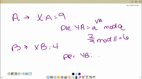 alice-and-bob-want-to-exchange-a-secret-key-using-diffie-hellman-key-exchange-mechanism-they-agreed-on-the-prime-field-q-11-and-root-2-alice-chooses-random-secret-key-xa-9-whereas-bob-selects-xb-4-com
