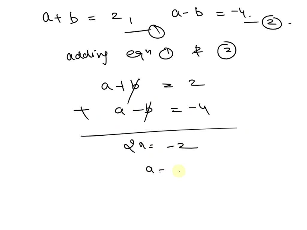 SOLVED: Find Two Numbers A And B Whose Sum A + B Is 2 And Whose ...