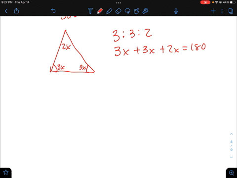 find-the-measure-of-each-angle-the-measures-of-the-angles-of-an-isosceles-triangle-are-in-the-ratio-92682