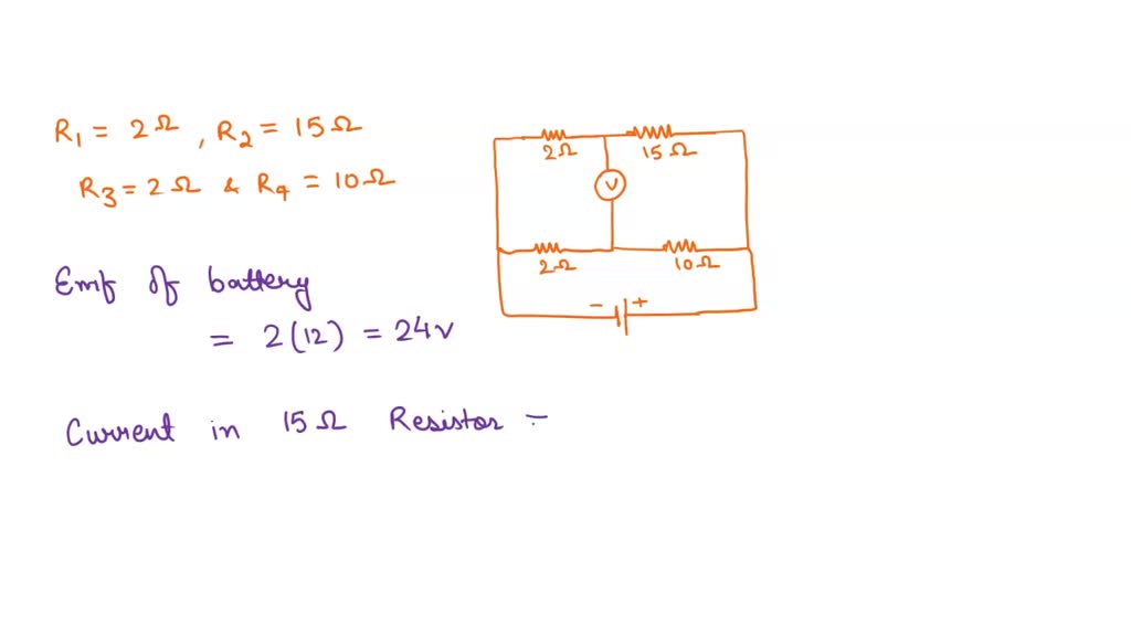 SOLVED The diagram below shows a circuit containing an ideal voltmeter
