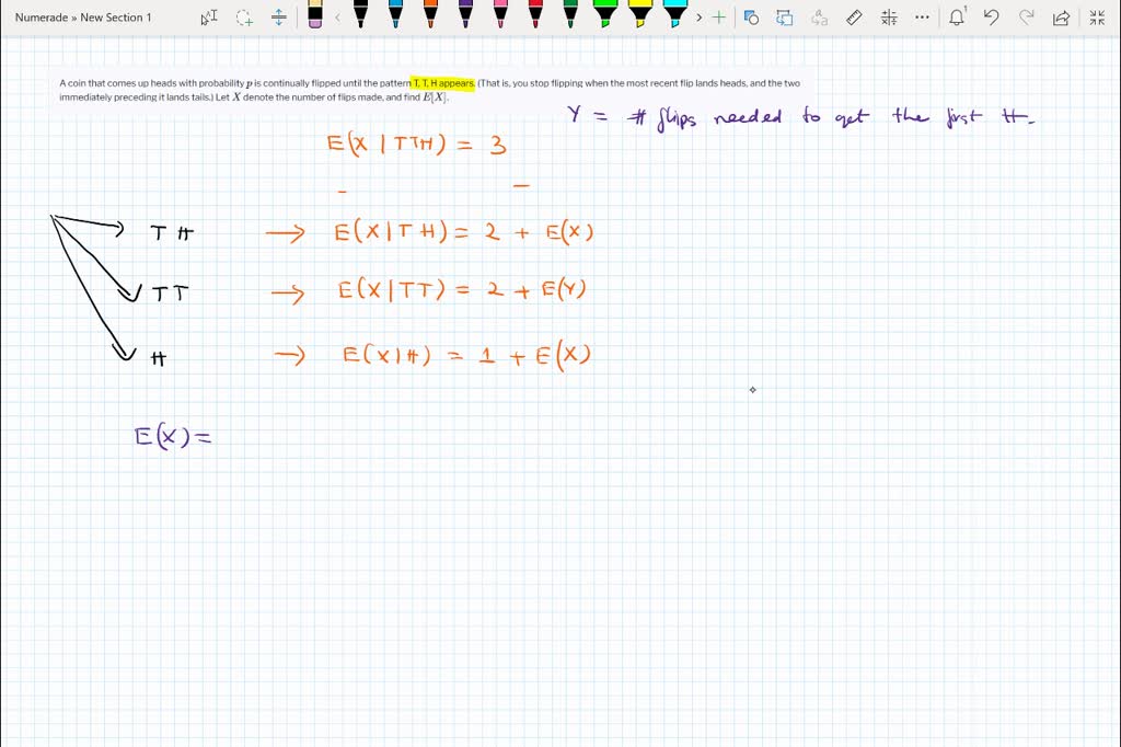 SOLVEDA coin that comes up heads with probability p is continually