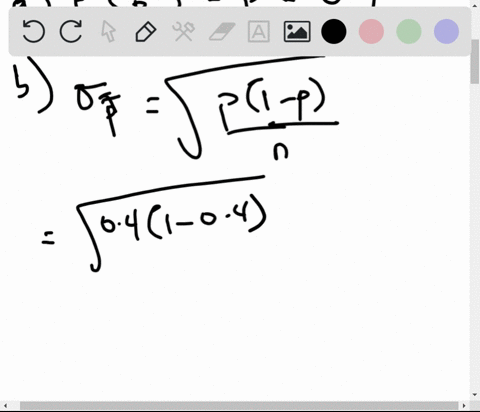 ebook-random-sample-of-size-100-is-selected-from-population-with-p-40-a-what-is-the-expected-value-of-p-to-2-decimals-40-what-is-the-standard-error-of-p-to-2-decimals-05-show-the-sampling-di-38884