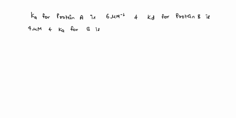 protein-a-has-a-ka-60-mm-1-for-binding-ligand-l-and-protein-b-has-a-kd-40-mm-for-binding-of-l-the-ka-of-protein-b-for-l-is-025-am-1-protein-b-binds-l-with-higher-affinity-protein-a-is-half-s-48896