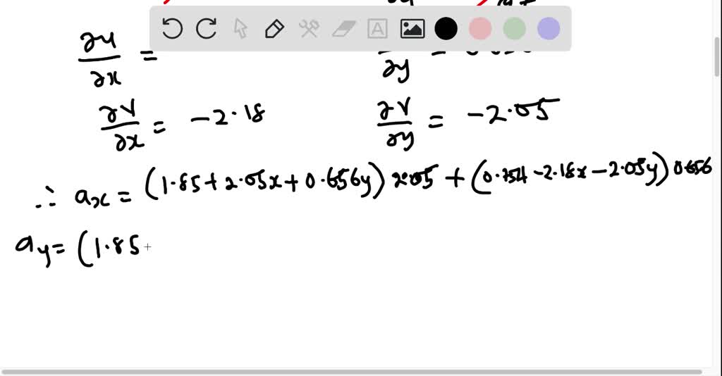 SOLVED: A steady, incompressible, two-dimensional velocity field is ...