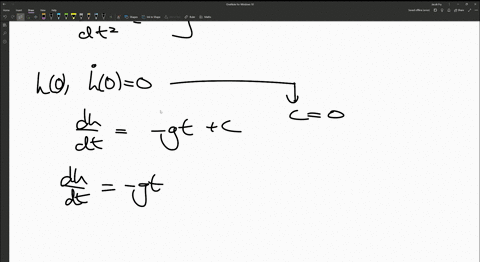 show-that-the-standard-gravity-differential-equation-d2hdt2-g-leads-to-the-conclusion-that-an-object-that-falls-from-a-height-h0-will-land-with-a-velocity-of-2gh0