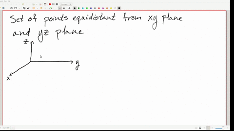 find-an-equation-for-the-set-of-points-equidistant-from-the-xy-plane-and-the-yz-plane-23994