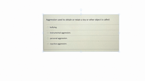 question-15-aggression-used-to-obtain-or-retain-a-toy-or-other-object-is-called-bullying-instrumental-aggression-personal-aggression-reactive-aggression