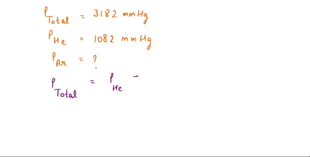 SOLVED A steel tank contains a mixture of Ar and He gases. The total