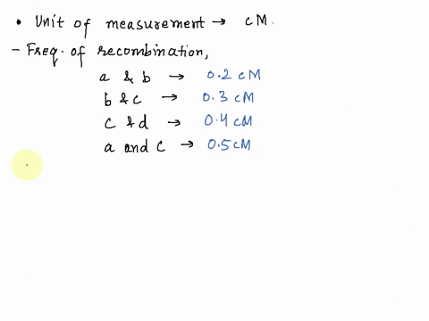 in-testcross-experiments-the-frequency-of-recombination-between-genes-a-and-b-is-02-between-b-and-c-03-between-c-and-d-04-and-between-a-and-c-05-deduce-the-various-possibilities-for-the-orde-27516