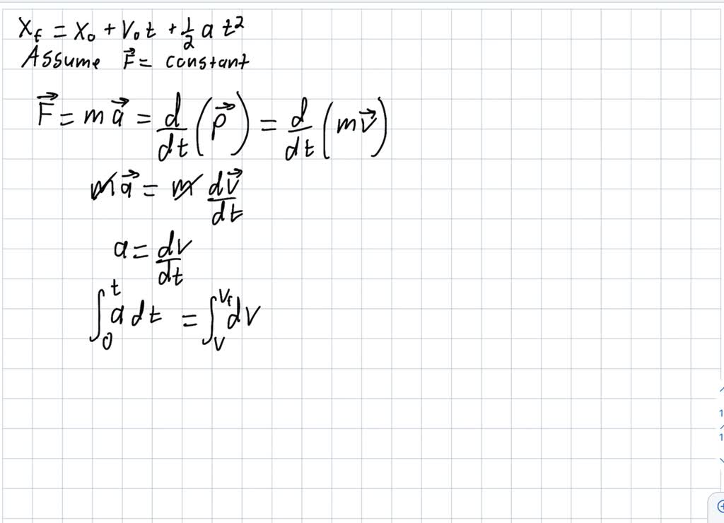 SOLVED Prove how starting from the assumption of a constant force
