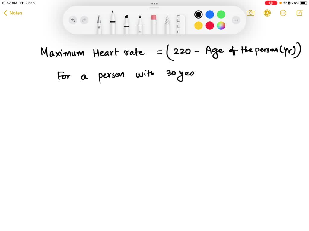 Solved: According To Statistics , The Maximum Heart Rate Should Be 220  Minus A Persons Age .How Would You Interpret Your Highest Heart Rate In  Relation To That Given Number?