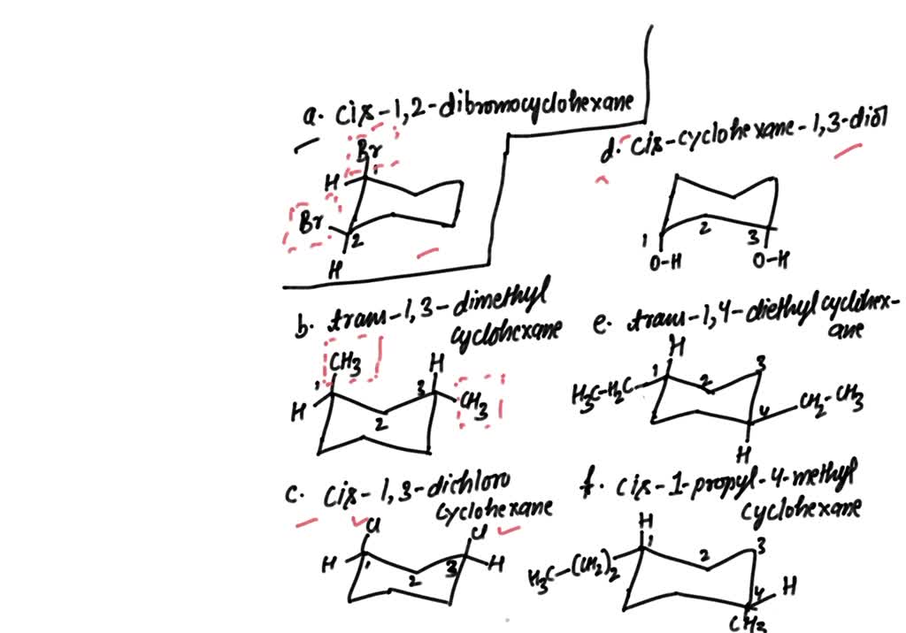 SOLVED: Draw chair conformation for cis-1,2-dimethylcyclohexane and ...