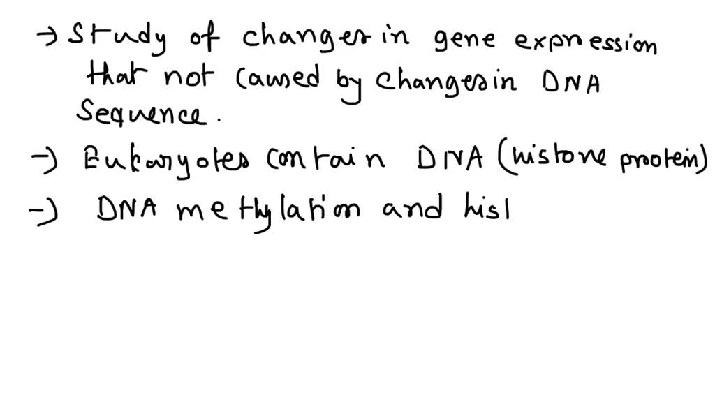 SOLVED: Define Epigenetics, Describe How It Affects Gene Regulation ...