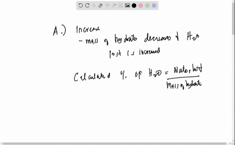 how-the-observed-experimental-error-influence-on-the-calculated-percent-of-water-explain-whether-of-water-calculated-is-going-t0-be-high-or-low-in-each-of-the-following-cases-hint-use-equati-35046