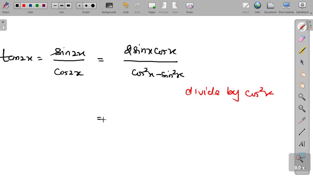 SOLVEDExplain how to determine the doubleangle formula for tan(2x