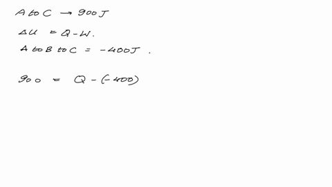 in-the-figure-below-the-change-in-internal-energy-of-a-gas-that-is-taken-from-to-c-along-the-blue-path-is-900-the-work-done-on-the-gas-along-the-red-path-abc-is-400-how-much-energy-must-be-a-30297