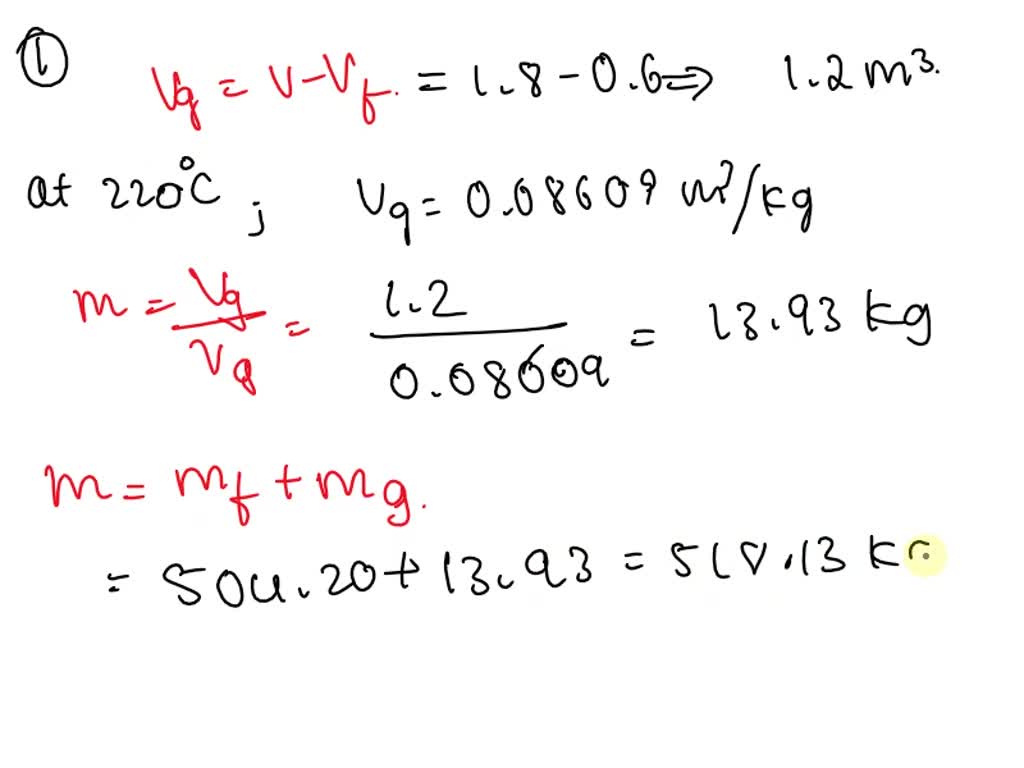 A 1.8-m3 rigid tank contains steam at 220°C. One-third of the volume is ...