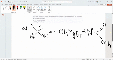 what-ester-and-what-grignard-reagent-might-you-start-with-to-prepare-the-follow-ing-alcohols-a-2-phe-13989