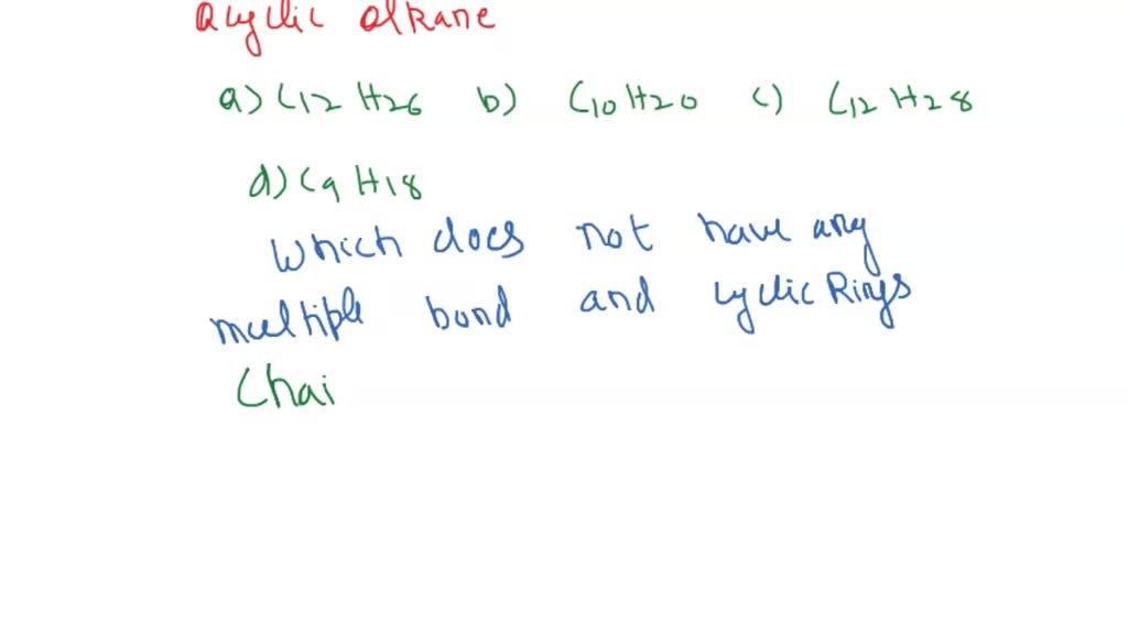 SOLVED: The formula CHzC-CCH3 represents Multiple Choice an alkane ...