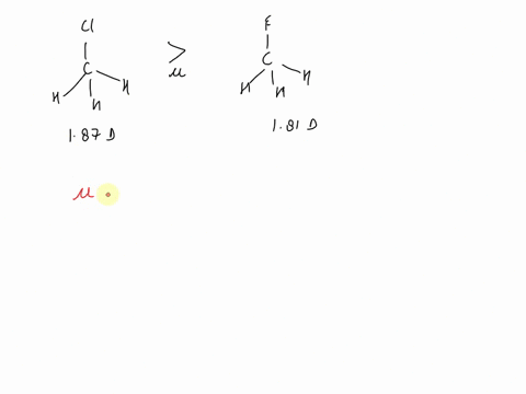 fluoromethane-ch3f-u181-d-has-a-smaller-dipole-moment-than-chloromethane-ch3cl-u187-d-even-though-fluorine-is-more-electronegative-than-chlorine-explain-30213