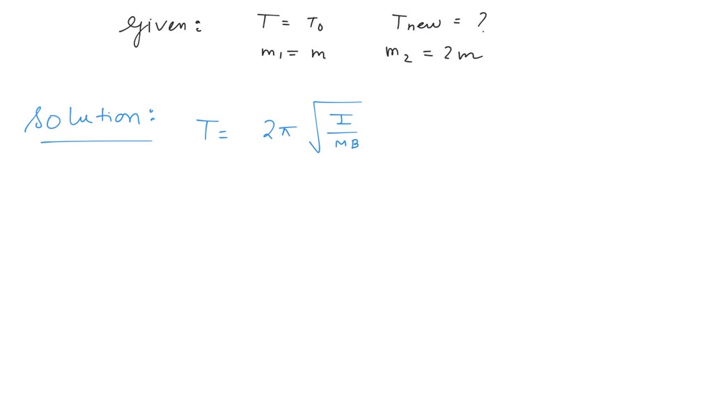 SOLVED The time period of oscillation of a bar suspended horizontally along the
