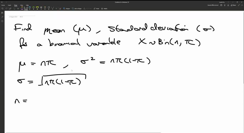 SOLVED: Find the mean and standard deviation for each binomial random ...