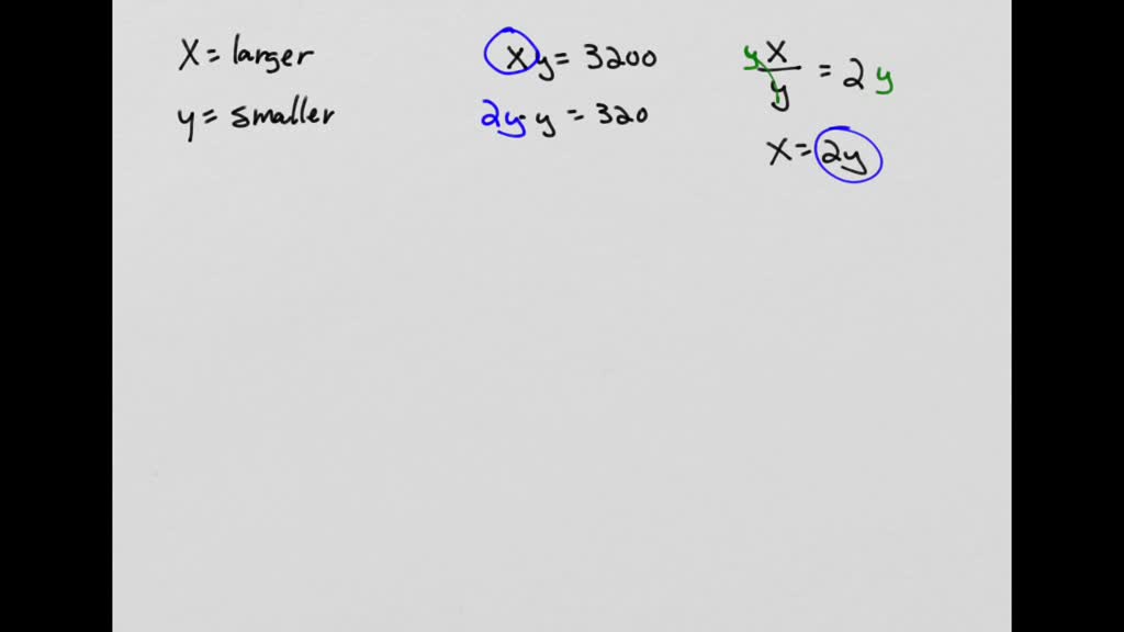 solved-the-product-of-two-numbers-is-3200-and-the-quotient-when-the