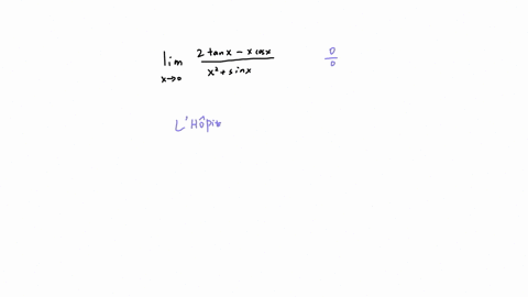 evaluate-lim-x-0-2tan-x-x-cosxx-2-sin-x