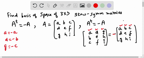 find-a-basis-of-the-space-v-of-all-skew-symmetric-3-times-3-matrices-and-thus-determine-the-dimens-2-97327