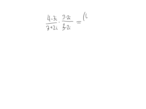 divide-the-following-two-complex-numbers-fraction-numerator-4-minus-3-i-over-denominator-3-plus-2-i-end-fraction