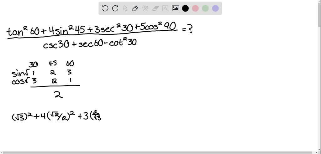 find the value of cos square 45 degree sin square 30 degree