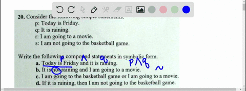 write-the-compound-statements-in-symbolic-form-20-consider-the-following-simple-statements-p-today-is-friday-9-it-is-raining-ram-going-to-a-movie-s-am-not-going-to-the-basketball-game-write-43735
