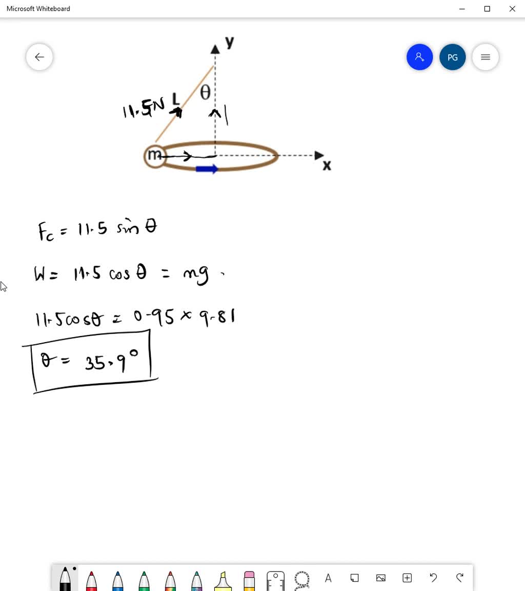 SOLVED A tetherball executes uniform circular motion in a horizontal