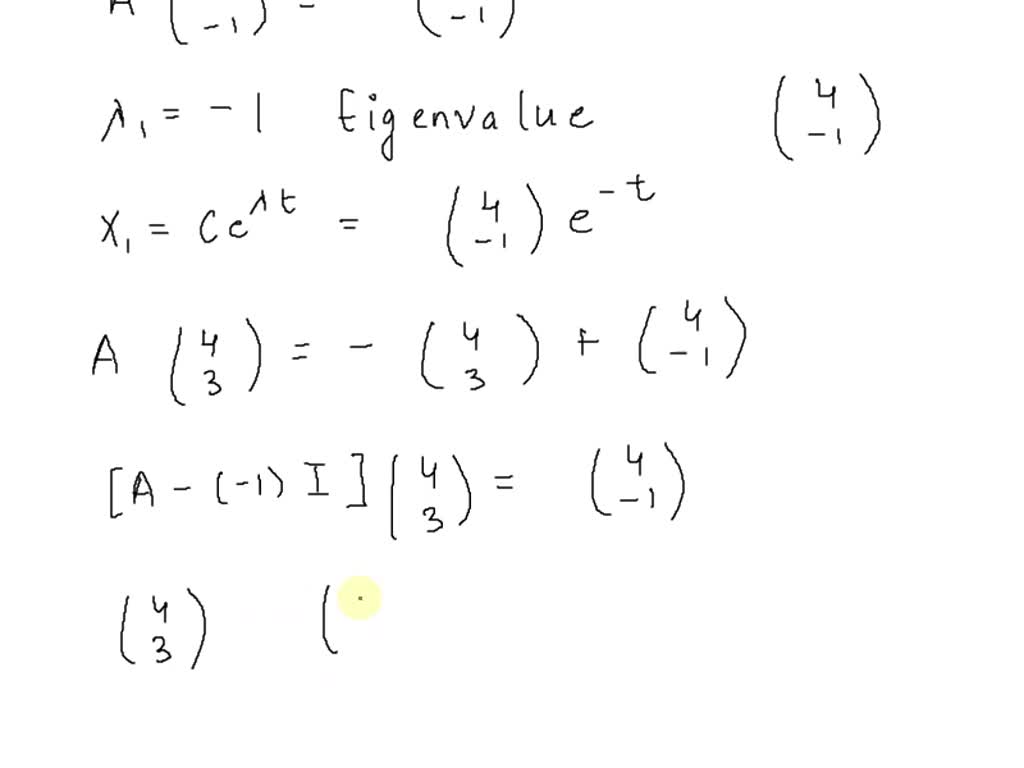 SOLVED Let A 4 2le c Find The Value Of Which Matrix Equation