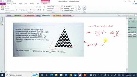 a-mosaic-is-designed-in-the-shape-of-an-equilateral-triangle-12-feet-on-each-side-each-tile-in-the-mosaic-is-in-the-shape-of-an-equilateral-triangle-12-inches-to-a-side-the-tiles-are-to-alte-41996