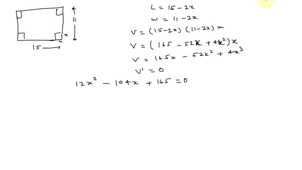 Openbox Problem An openbox (top open) is made from rectangular