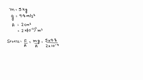 a-sample-of-bone-with-cross-sectional-area-of-2-cm2-is-hung-from-a-fixed-support-and-loaded-with-mass-of-5-kg-estimate-the-value-of-young-modulus-for-the-sample-if-the-length-of-the-sample-i-09828