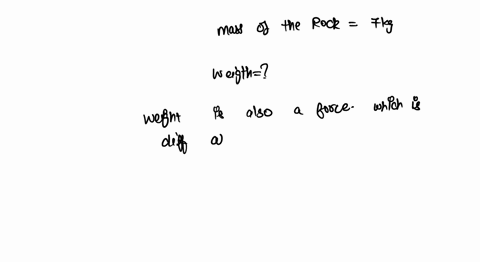 what-is-the-weight-of-a-rock-that-has-a-mass-of-7kg-47027