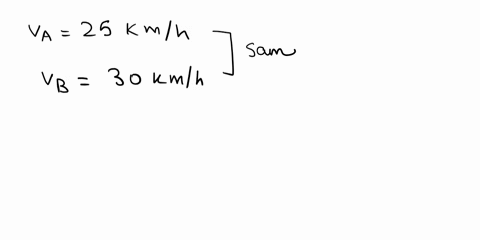 two-car-a-are-b-are-moving-along-a-straight-road-in-the-same-direction-with-velocity-of-25kmh-and-30kmh-respectively-find-the-velocity-of-car-b-relativel-to-car-a-19676