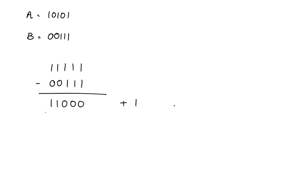 SOLVED: 31) Subtract the binary numbers 10101 - 00111 using the 2's ...