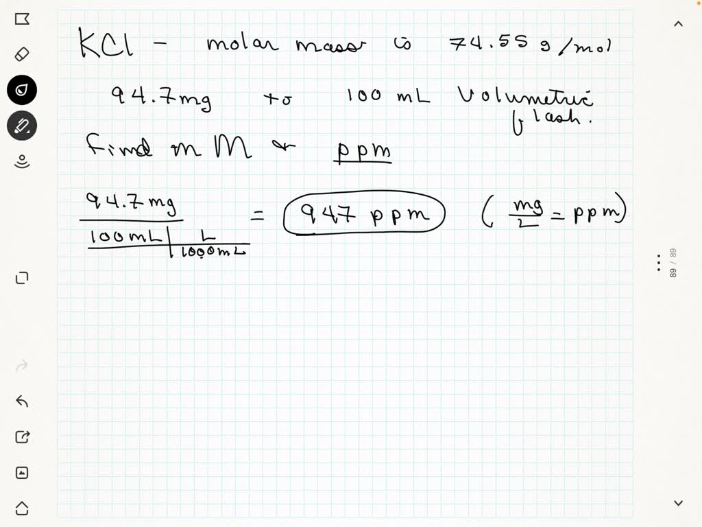 solved-kcl-has-a-molar-mass-of-74-55-grams-mol-and-94-7mg-was