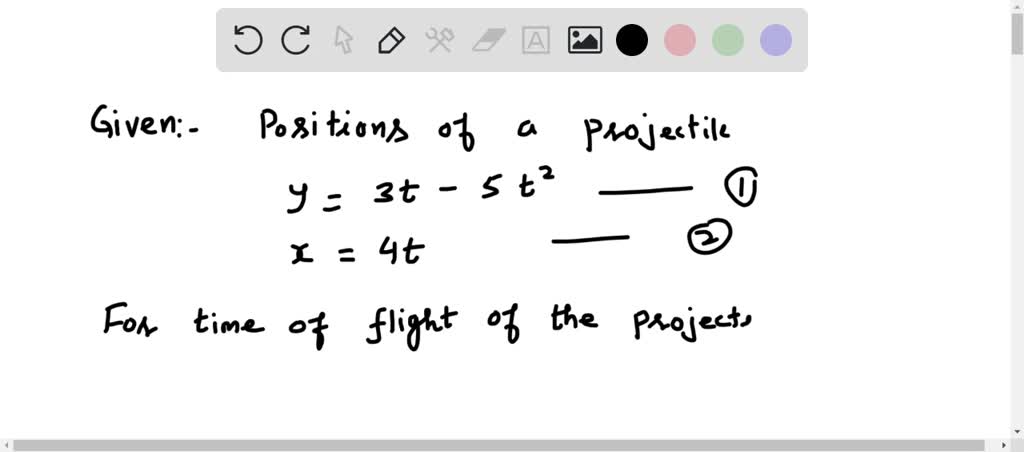 SOLVED: The position coordinates of a projectile thrown from ground are ...